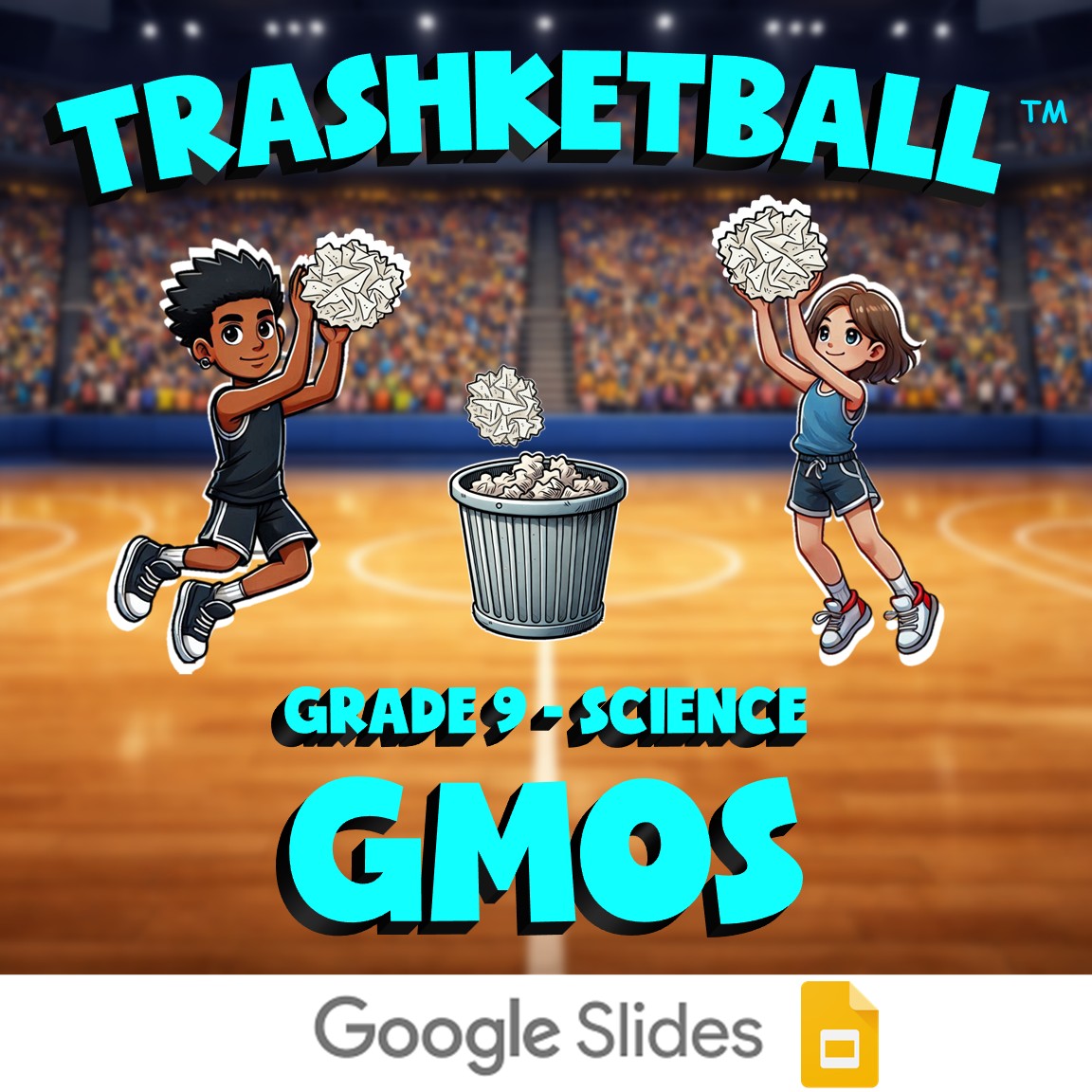 GMOs TRASHKETBALL Science Game - No Prep Grade 9 Review Activity
