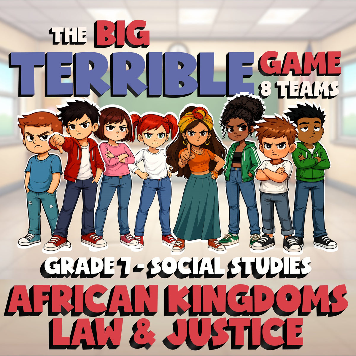 African Kingdoms Law & Justice BIG TERRIBLE GAME - Grade 7 Socials Review