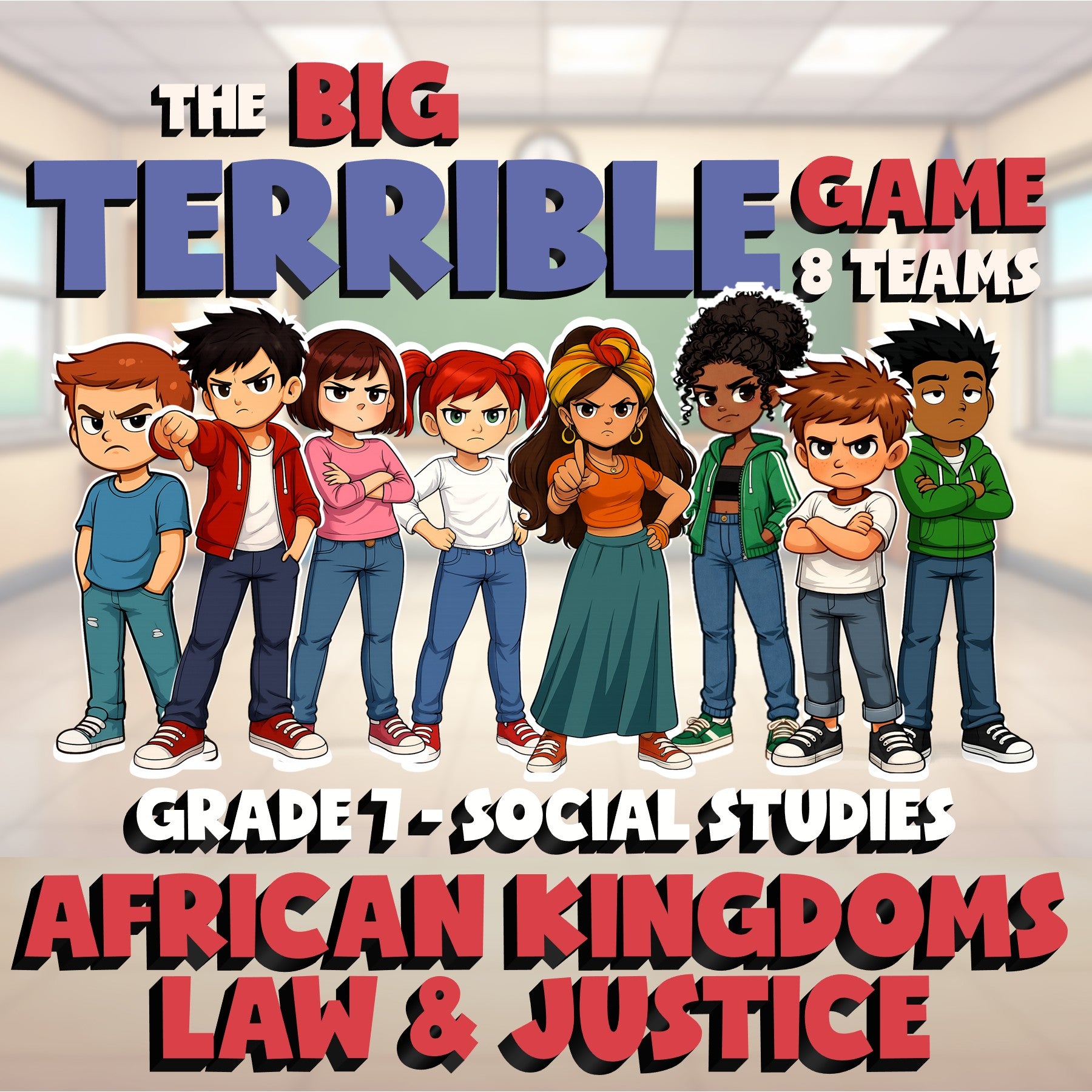 African Kingdoms Law & Justice BIG TERRIBLE GAME - Grade 7 Socials Review