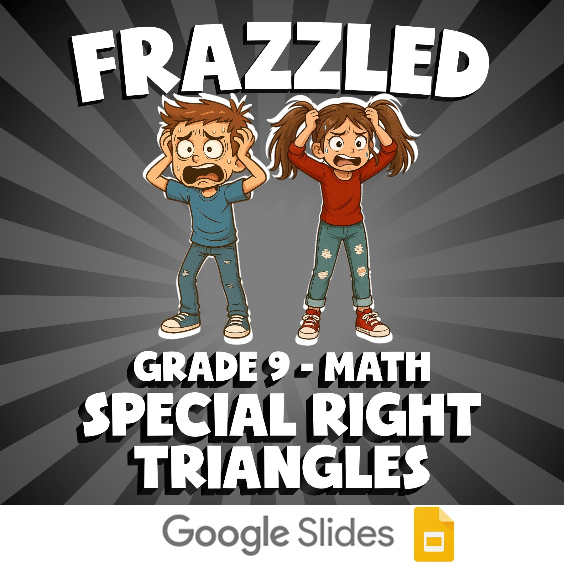 Special Right Triangles FRAZZLED Math Game - No Prep Grade 9 Review Activity