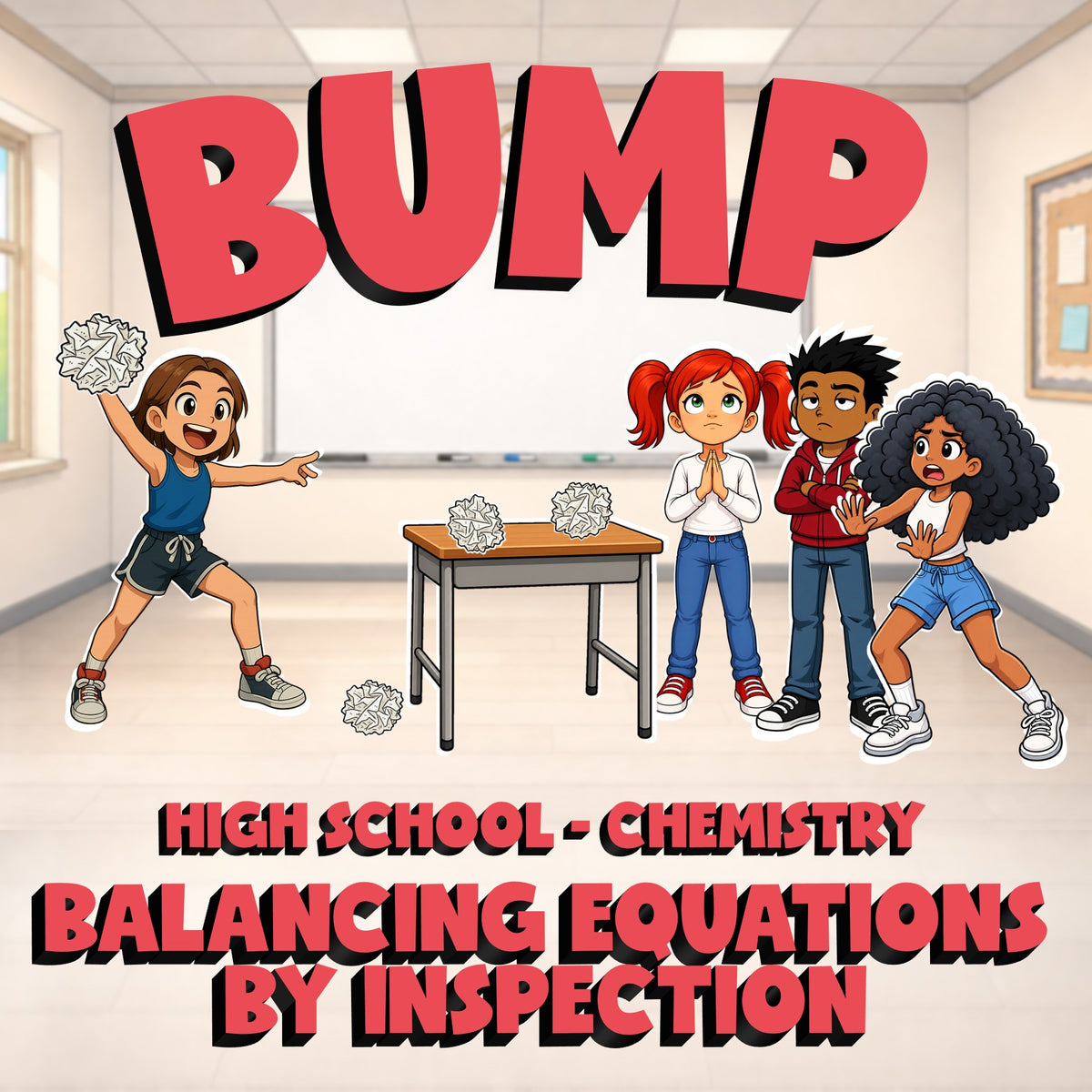 Balancing Equations by Inspection BUMP Science Game - No Prep Chemistry Review