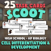 Cell Differentiation & Development SCOOT TASK CARDS Science Game - AP Biology