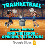 Find the Error - Opinions & Reactions TRASHKETBALL French Game - No Prep