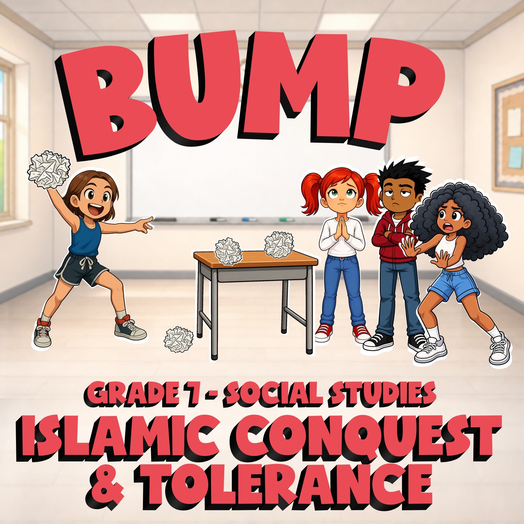 Islamic Conquest & Tolerance BUMP Socials Game - No Prep Grade 7 Review Activity