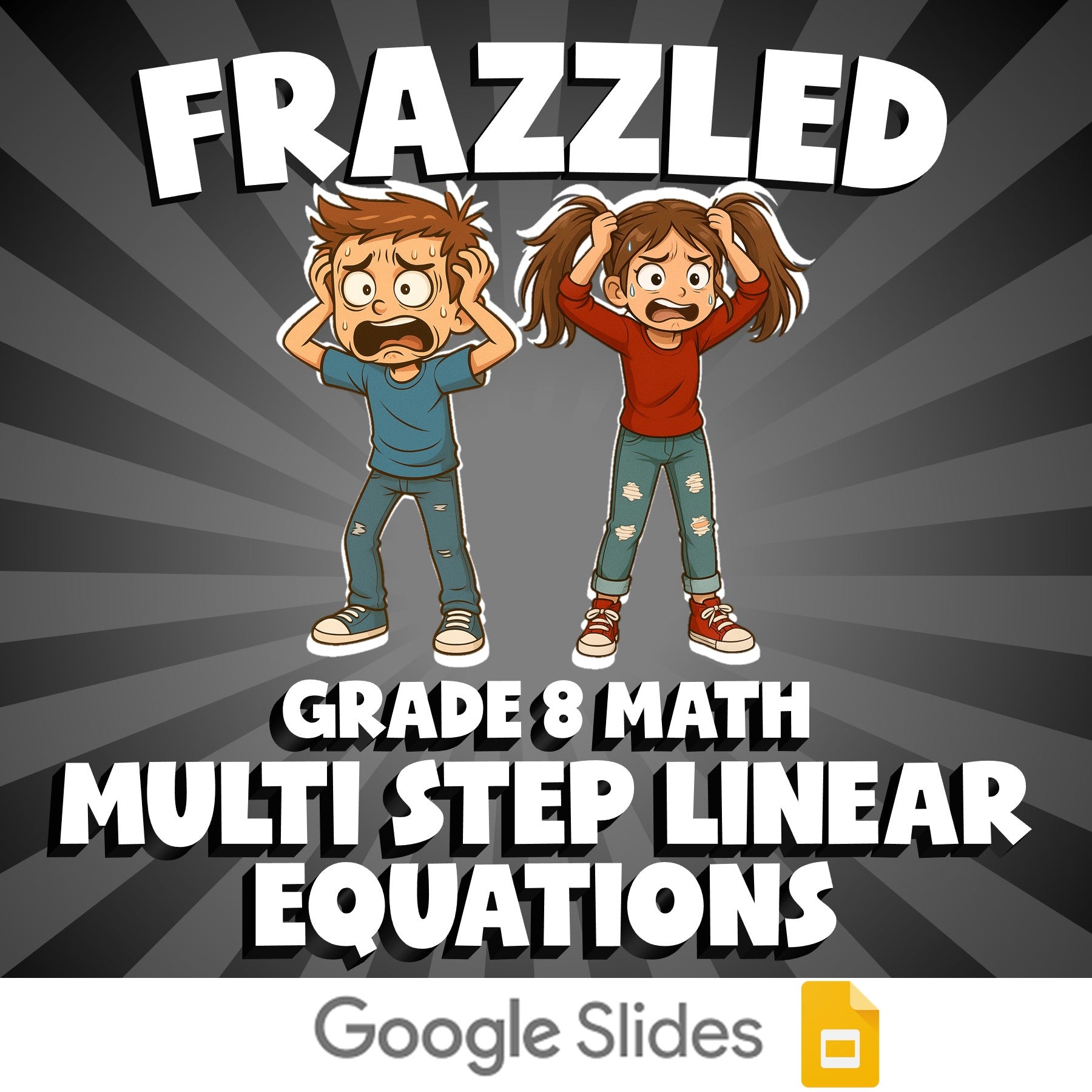 Multi Step Linear Equations FRAZZLED Math Game - No Prep Grade 8 Review Activity