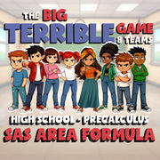 SAS Area Formula BIG TERRIBLE GAME - No Prep PreCalculus Math Review Activity