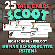 Human Reproductive Systems SCOOT TASK CARDS Science Game - No Prep Biology