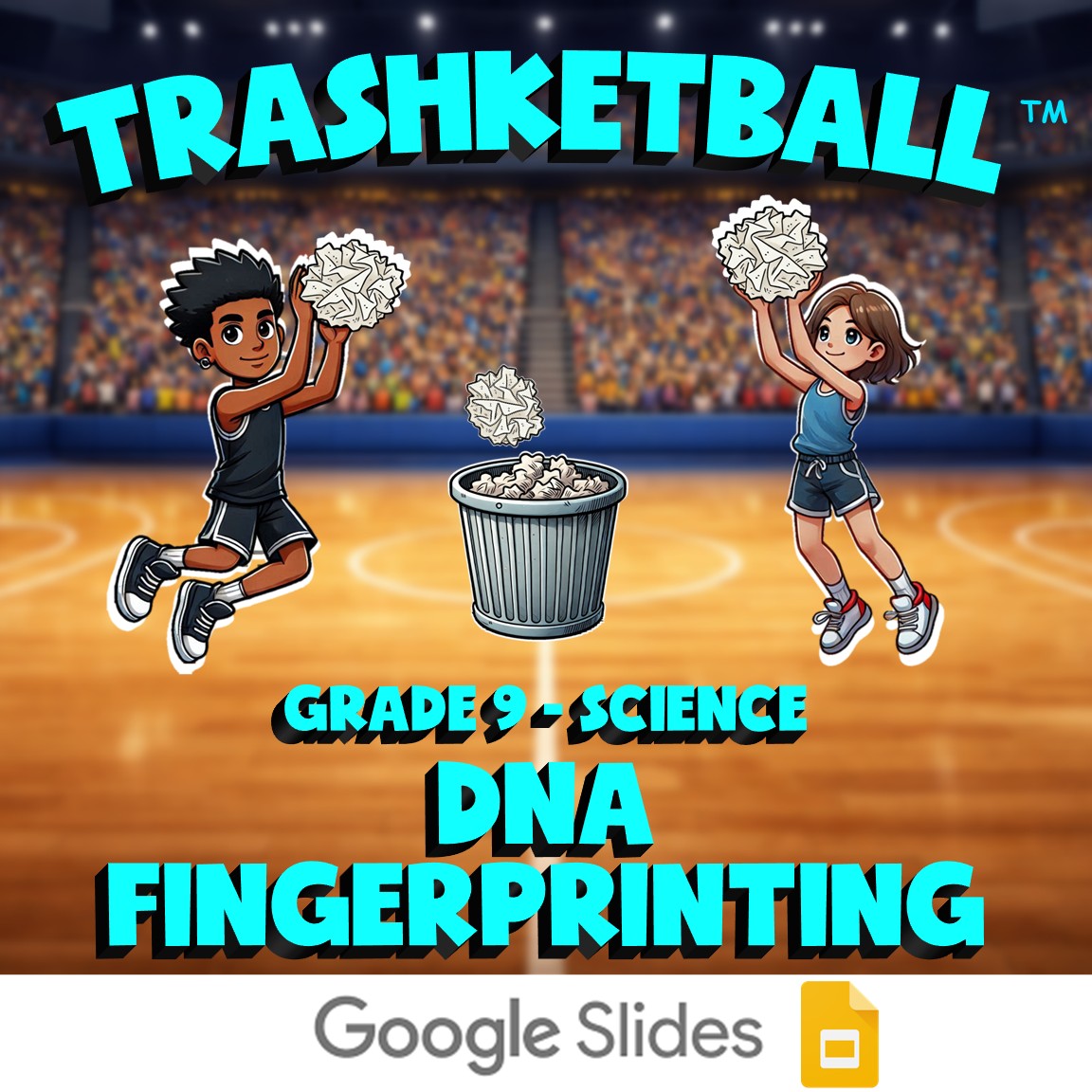DNA Fingerprinting TRASHKETBALL Science Game - No Prep Grade 9 Review Activity