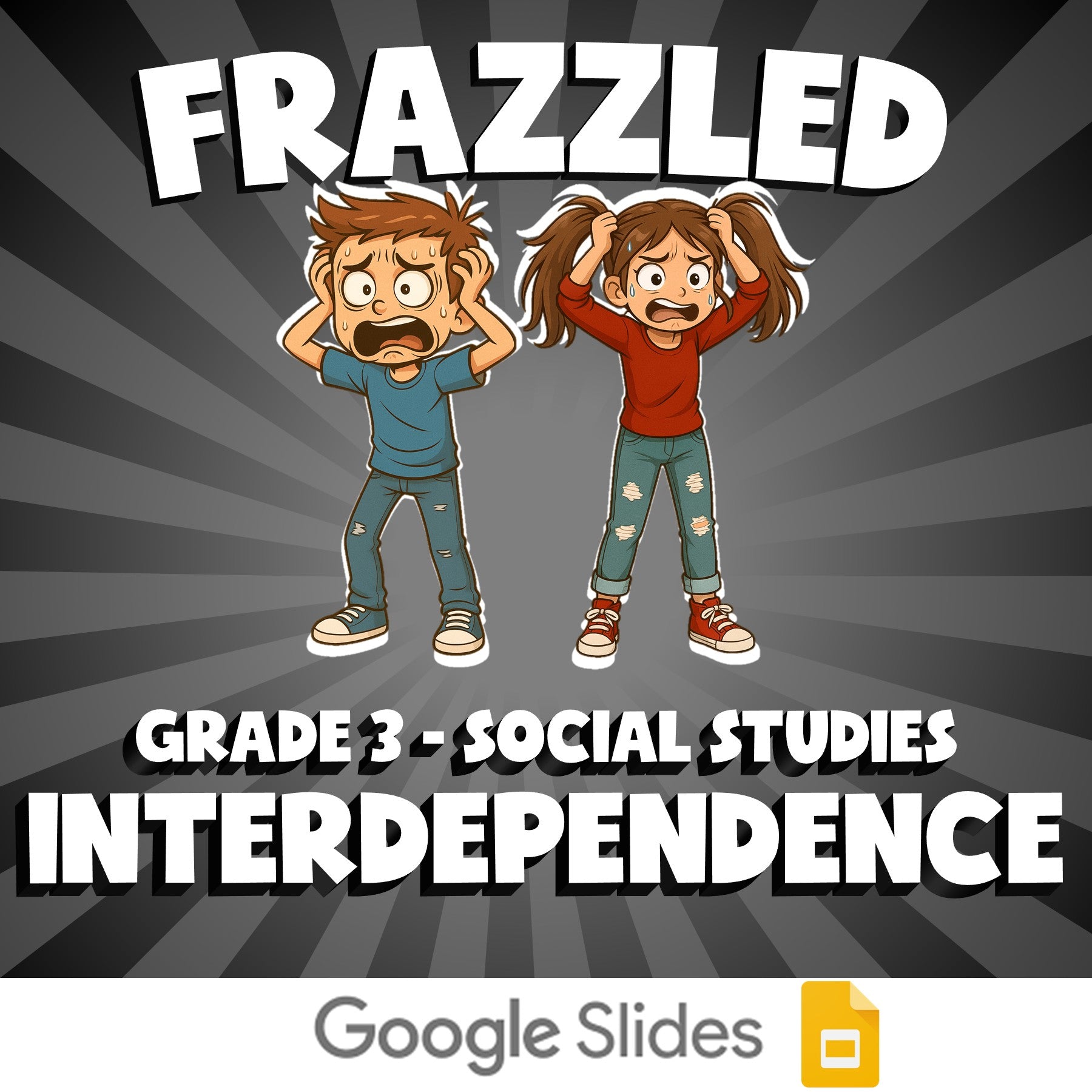 Interdependence FRAZZLED Socials Game - No Prep Grade 3 Review Activity