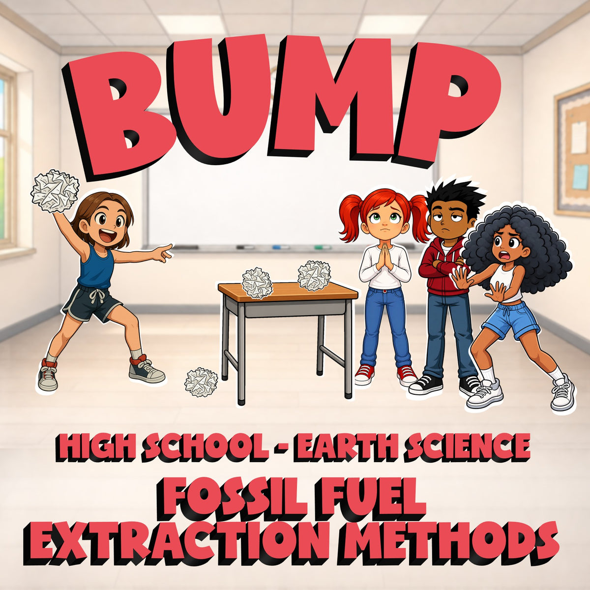 Fossil Fuel Extraction Methods BUMP Game - No Prep Earth Science Review Activity