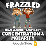 Concentration & Molarity FRAZZLED Science Game - No Prep Chemistry Review