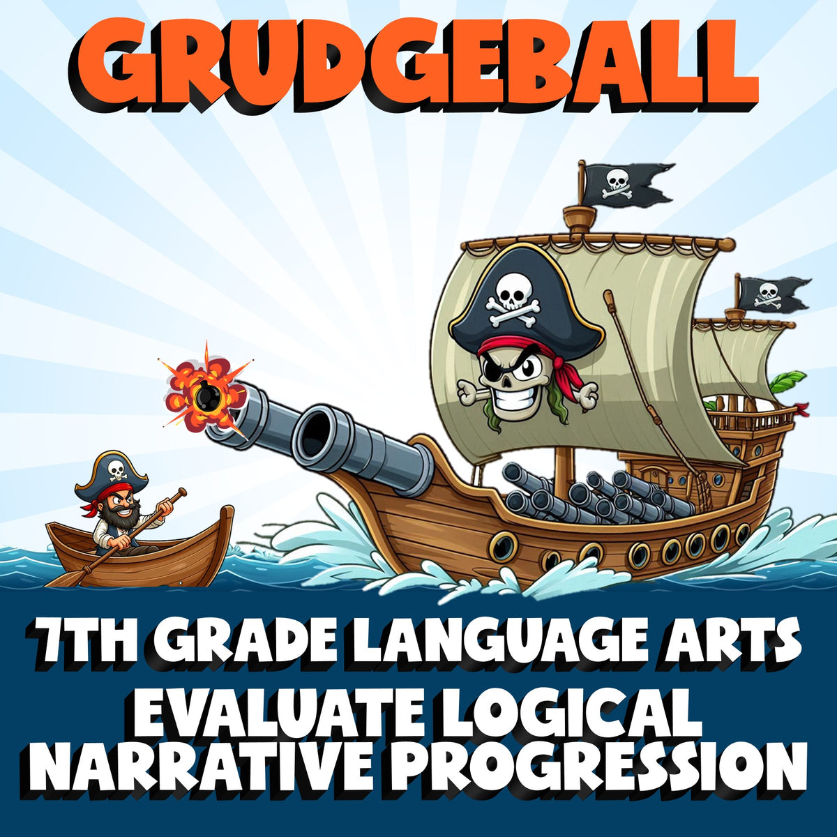 Evaluate Logical Narrative Progression GRUDGEBALL ELA Game - No Prep Grade 7