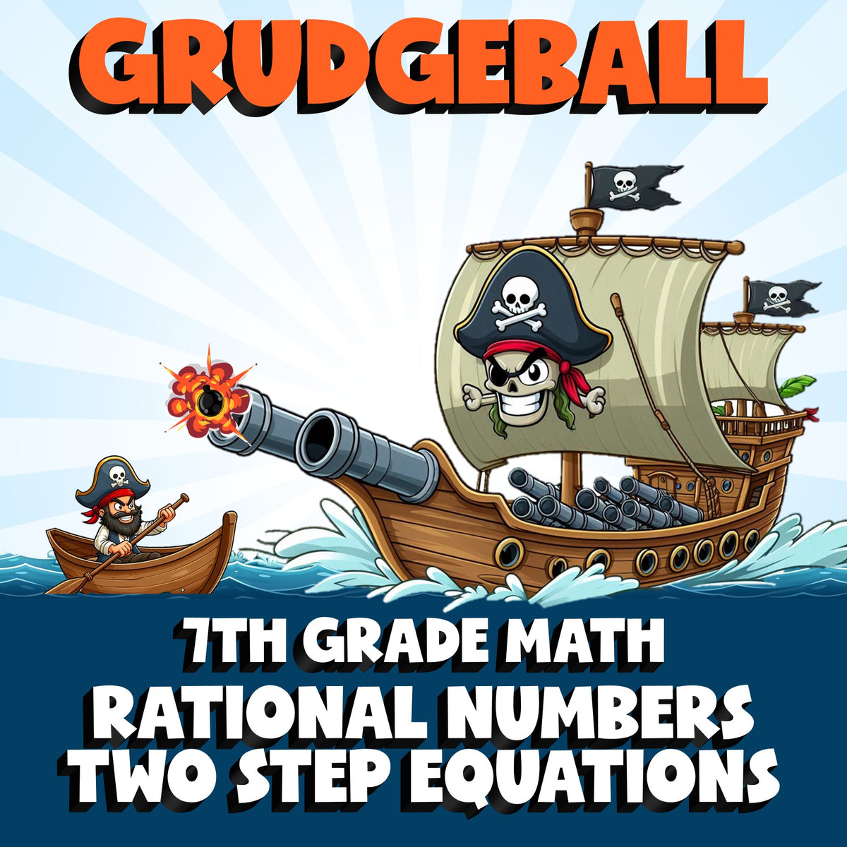 Rational Numbers Two Step Equations GRUDGEBALL Math Game - No Prep Grade 7