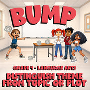 Distinguish Theme From Topic or Plot BUMP ELA Game - No Prep Grade 4 Review
