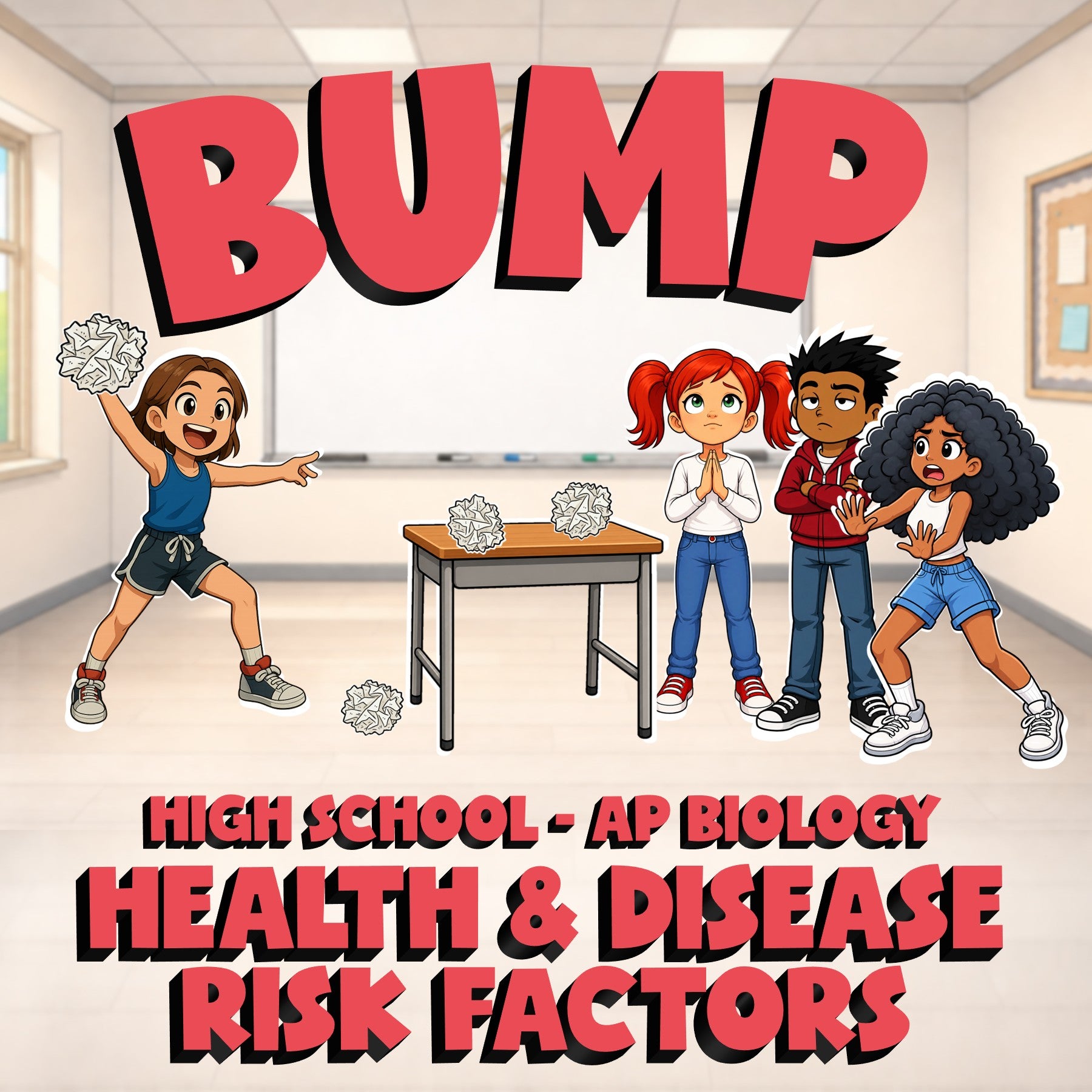 Health & Disease Risk Factors BUMP Science Game - No Prep AP Biology Review