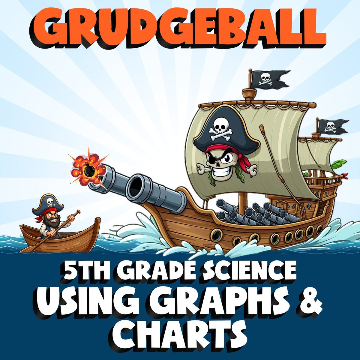 Using Graphs & Charts GRUDGEBALL Science Game - No Prep Grade 5 Review Activity