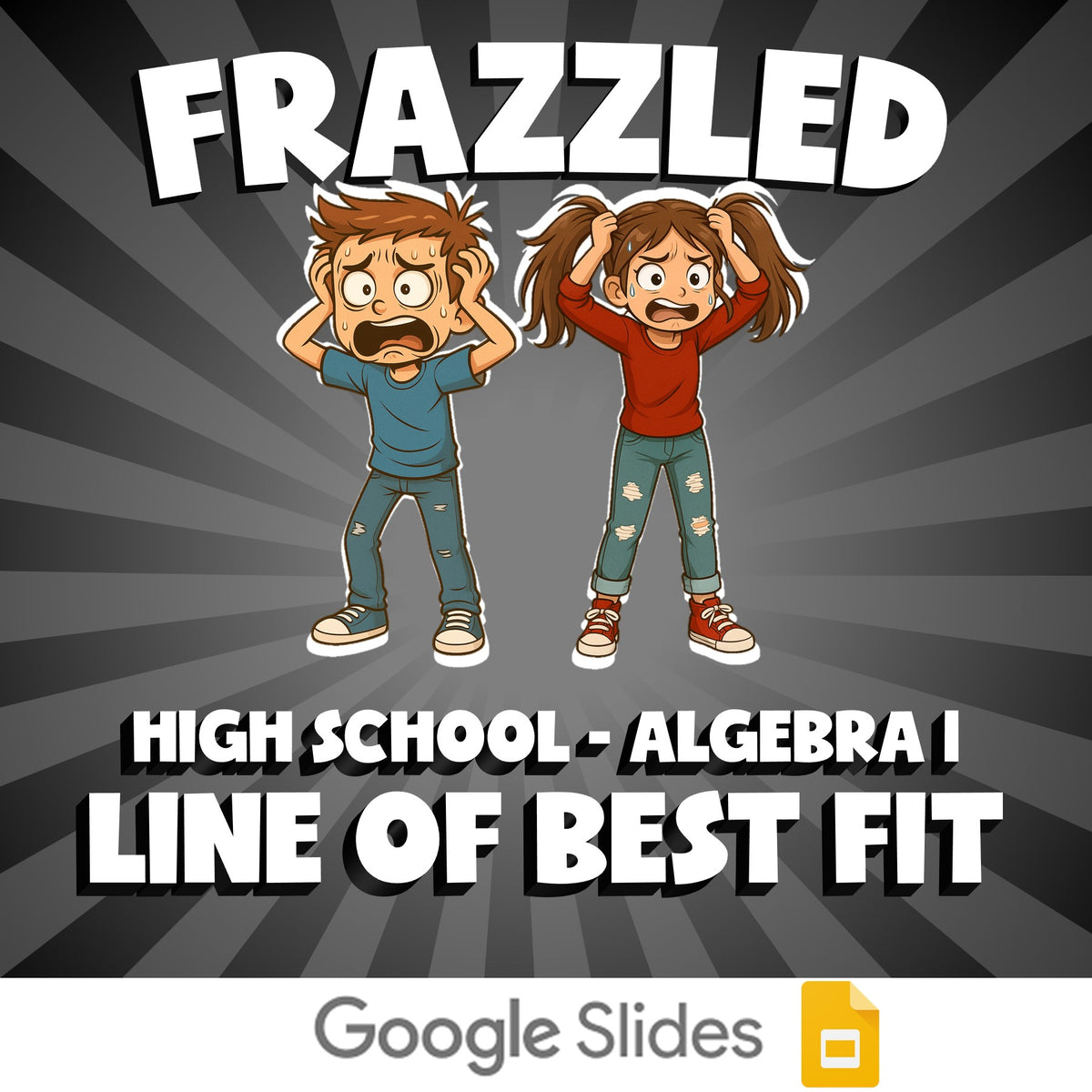 Line of Best Fit FRAZZLED Math Game - No Prep Algebra 1 Review Activity
