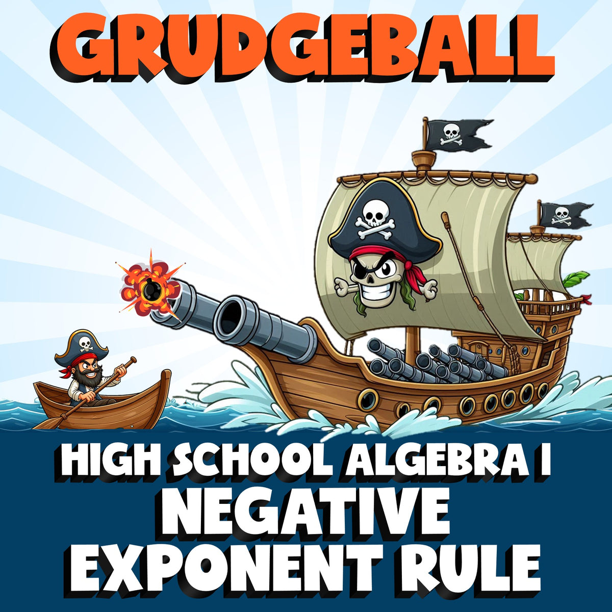 Negative Exponent Rule GRUDGEBALL Math Game - No Prep Algebra 1 Review Activity