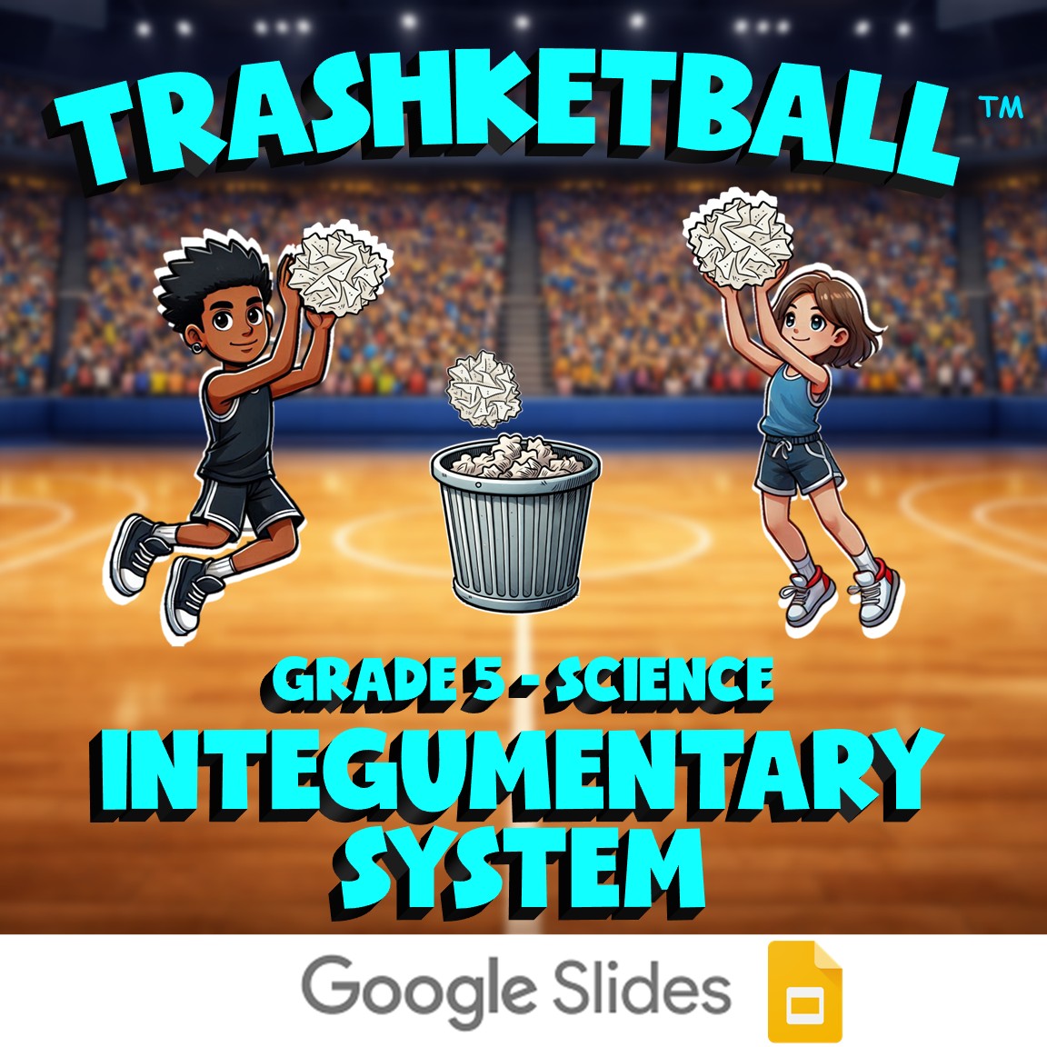 Integumentary System TRASHKETBALL Science Game - No Prep Grade 5 Review Activity