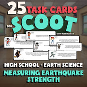 Measuring Earthquake Strength SCOOT TASK CARDS Game - No Prep Earth Science