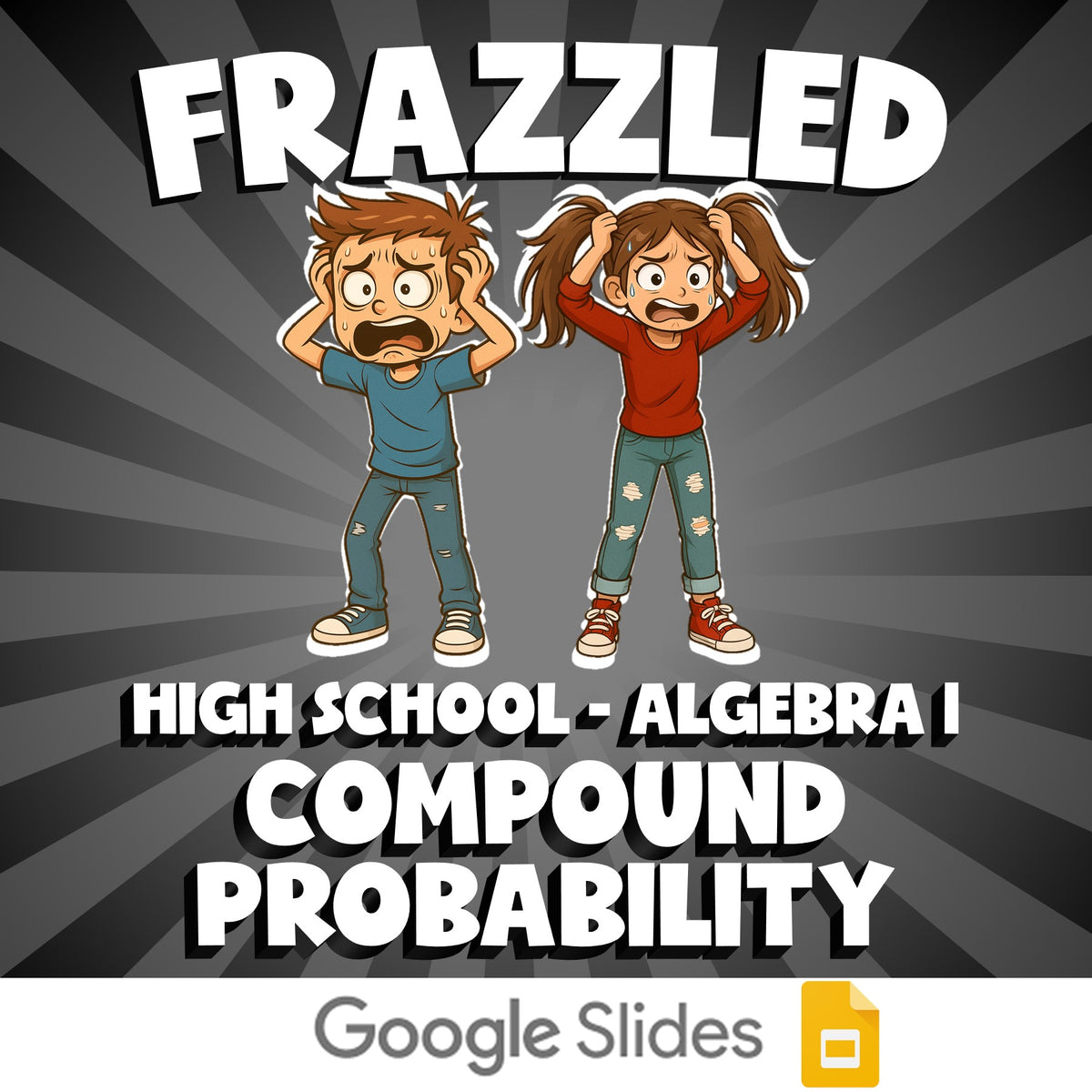 Compound Probability FRAZZLED Math Game - No Prep Algebra 1 Review Activity