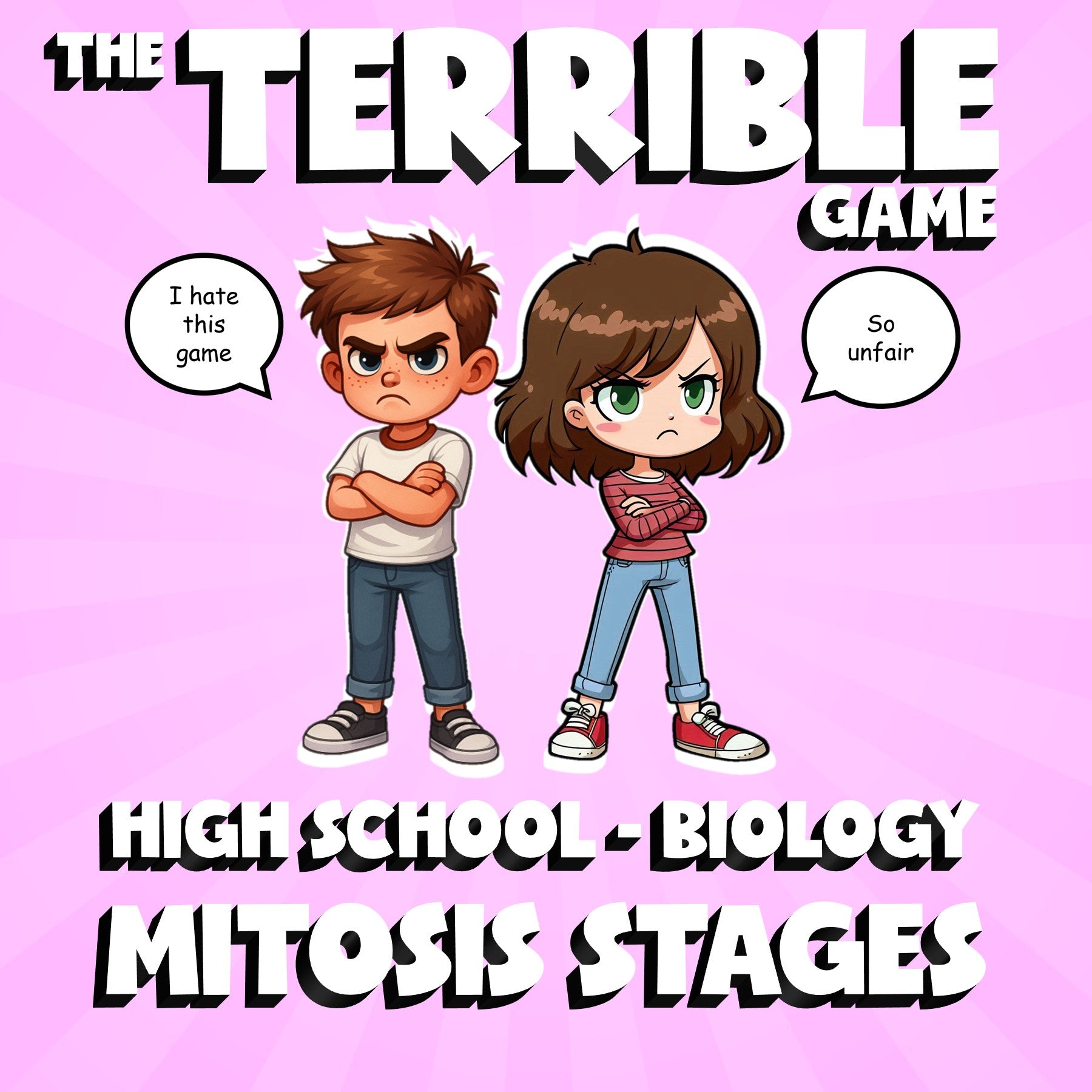 Mitosis Stages THE TERRIBLE GAME - No Prep Biology Science Review Activity