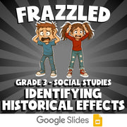Identifying Historical Effects FRAZZLED Socials Game - No Prep Grade 3 Review