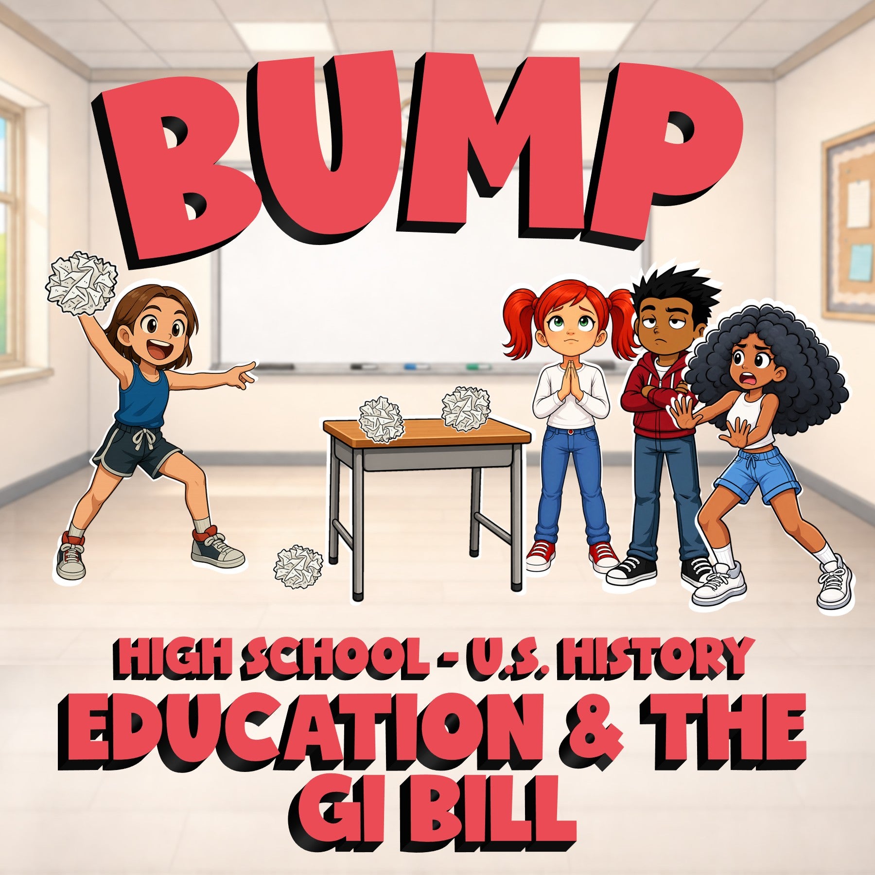 Education & the GI Bill BUMP U.S. History Game - No Prep Review Activity