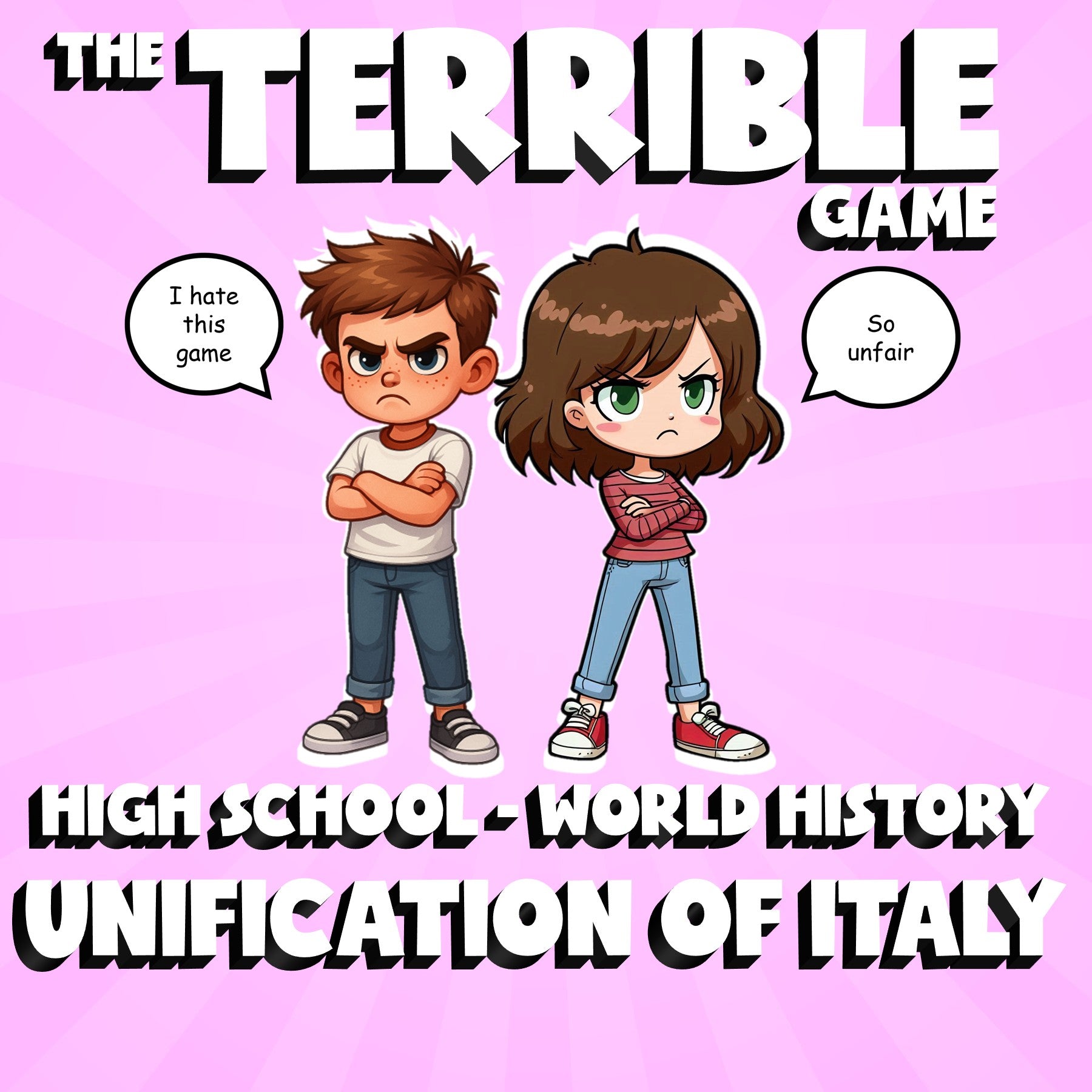 Unification of Italy THE TERRIBLE GAME - No Prep World History Review Activity