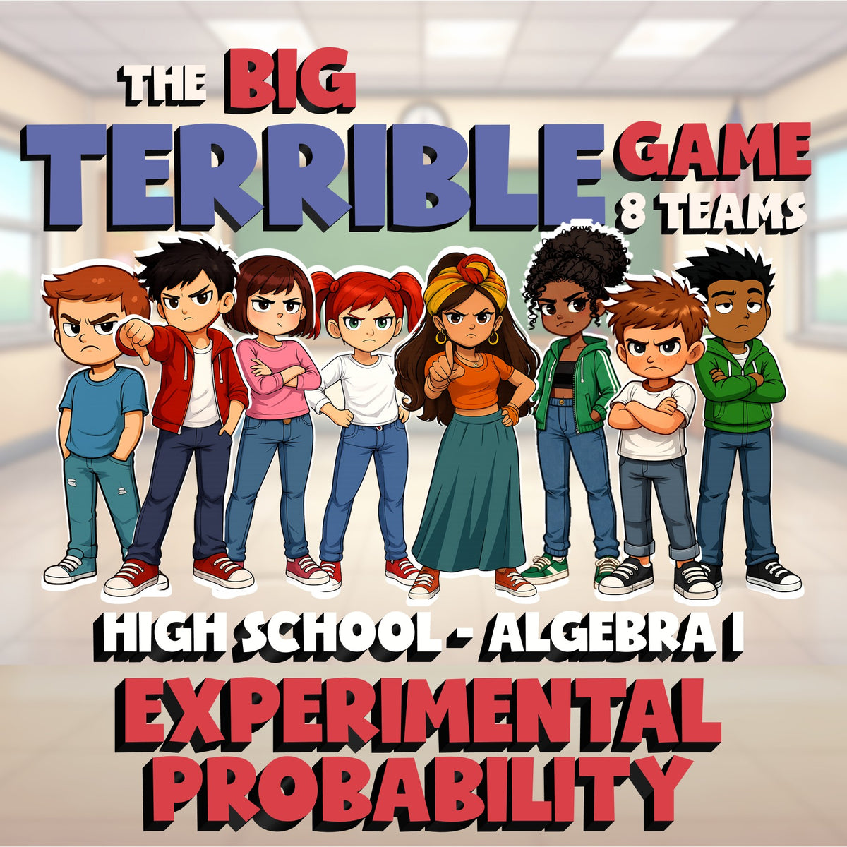 Experimental Probability BIG TERRIBLE GAME - No Prep Algebra 1 Math Review