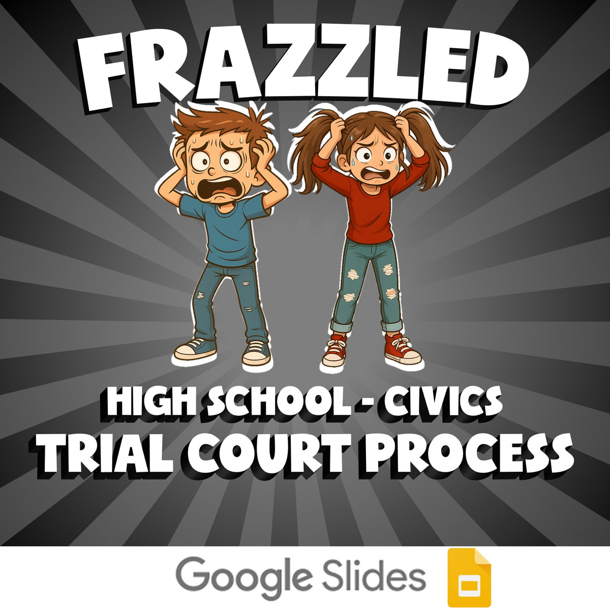 Trial Court Process FRAZZLED Civics Game - No Prep Review Activity