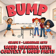 Word Meaning with Context & Word Parts BUMP ELA Game - No Prep Grade 5 Review