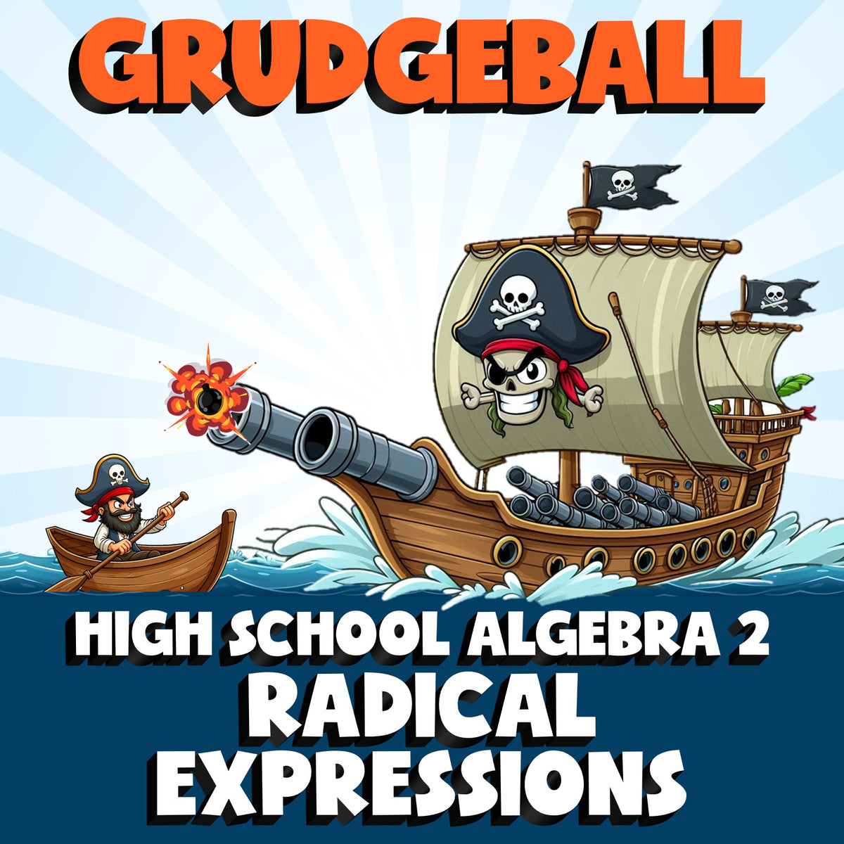 Radical Expressions GRUDGEBALL Math Game - No Prep Algebra 2 Review Activity
