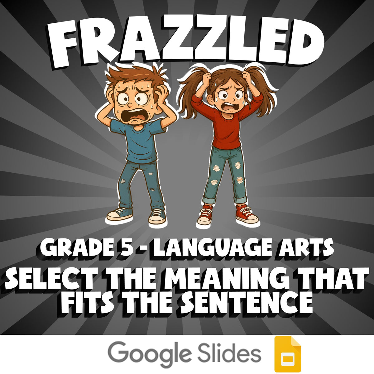 Select the Meaning That Fits the Sentence FRAZZLED ELA Game - No Prep Grade 5