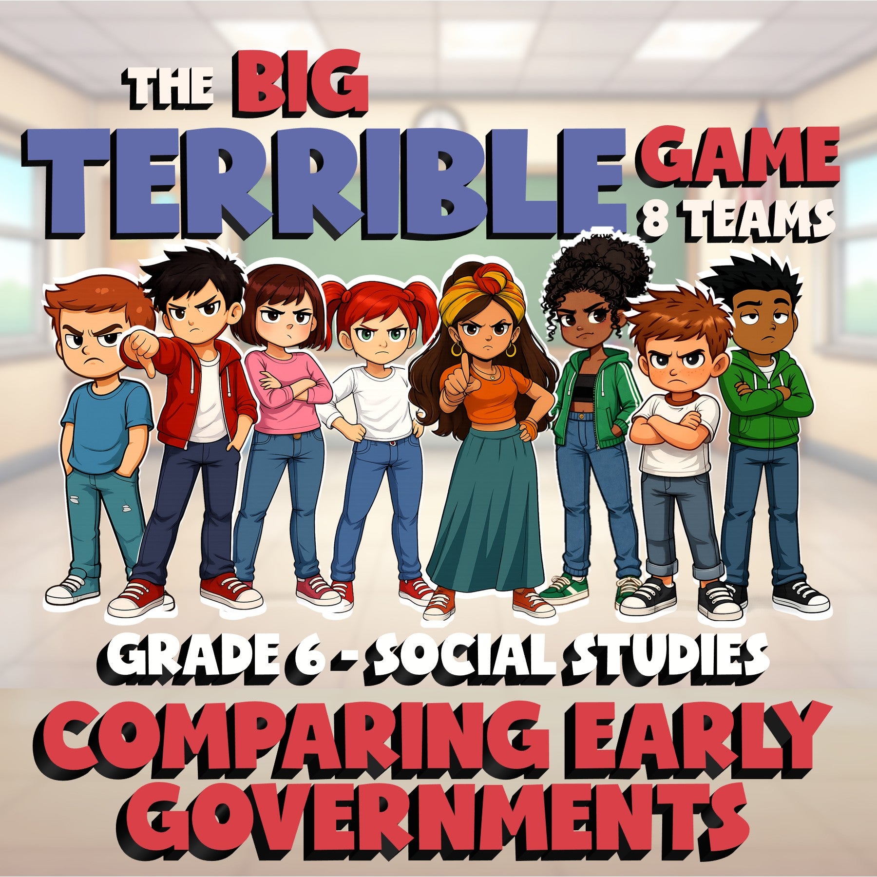 Comparing Early Governments BIG TERRIBLE GAME - No Prep Grade 6 Socials Review