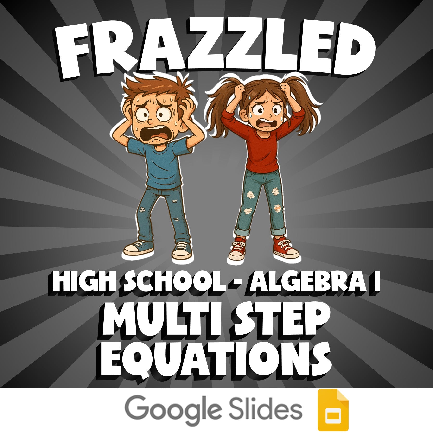Multi Step Equations FRAZZLED Math Game - No Prep Algebra 1 Review Activity
