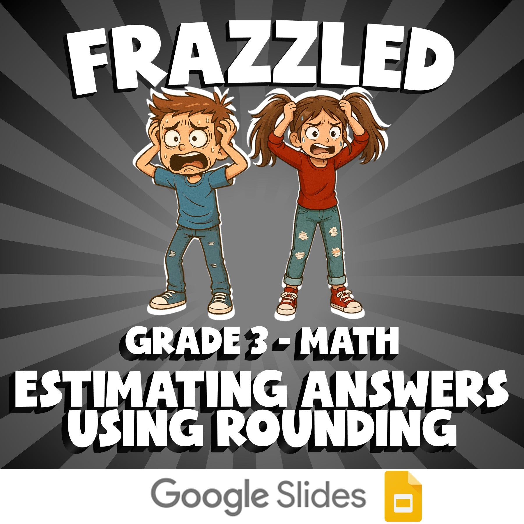 Estimating Answers Using Rounding FRAZZLED Math Game - No Prep Grade 3 Review