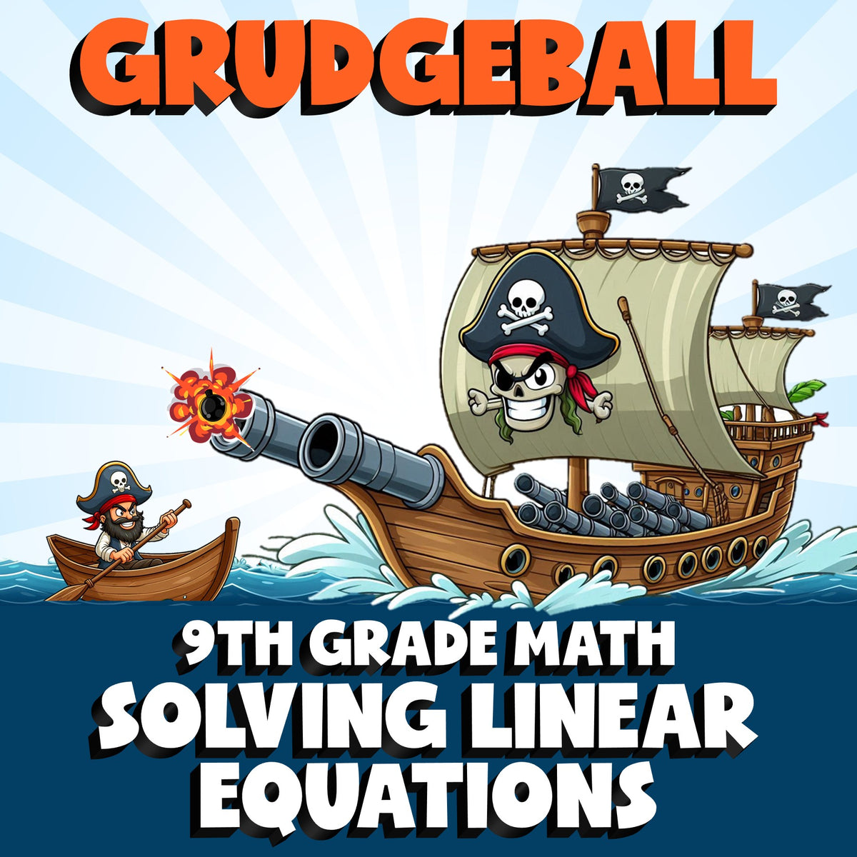 Solving Linear Equations GRUDGEBALL Math Game - No Prep Grade 9 Review Activity