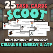 Cellular Energy & ATP SCOOT TASK CARDS Science Game - No Prep AP Biology Review