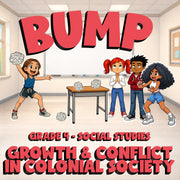 Growth & Conflict in Colonial Society BUMP Socials Game - No Prep Grade 4 Review