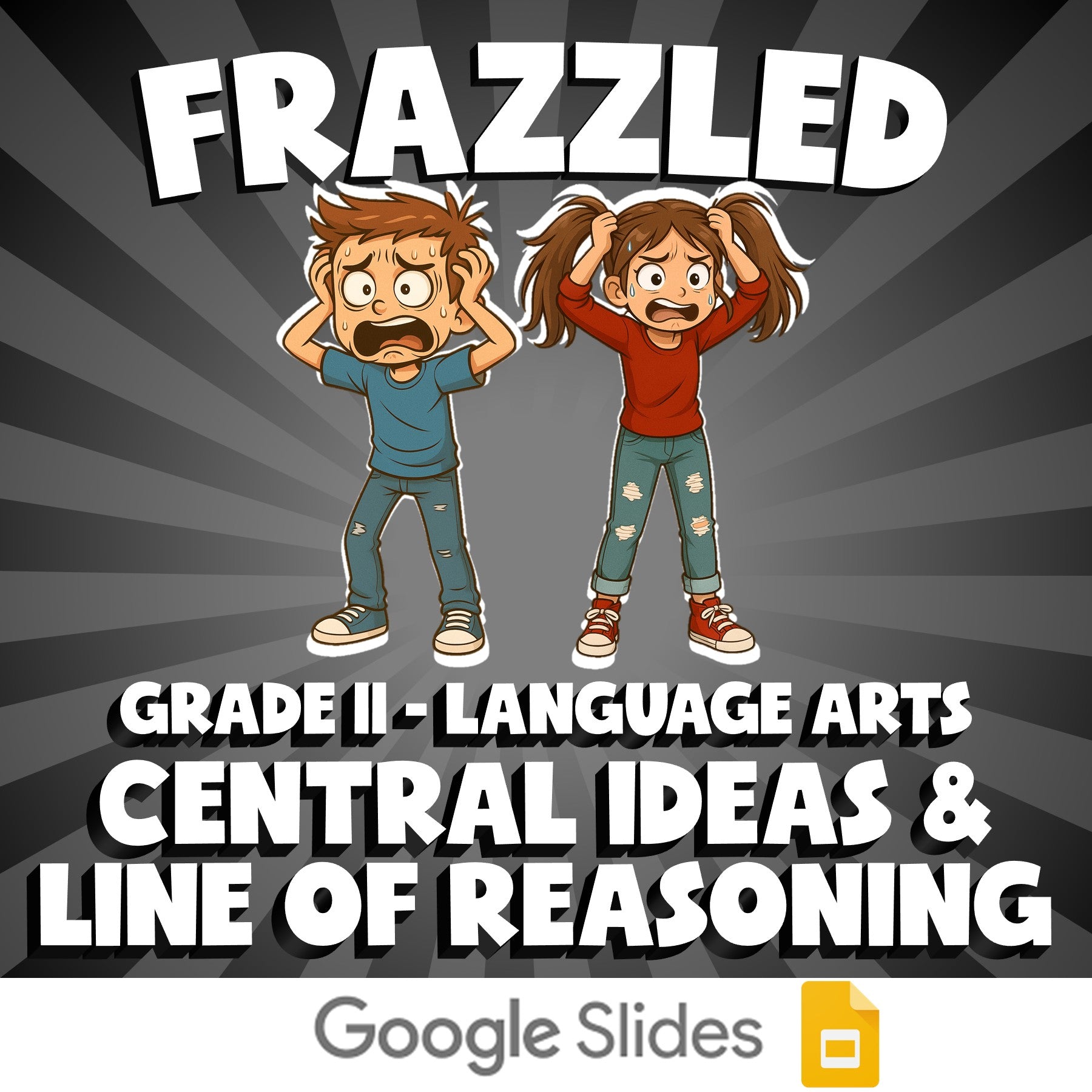 Central Ideas & Line of Reasoning FRAZZLED ELA Game - No Prep Grade 11 Review