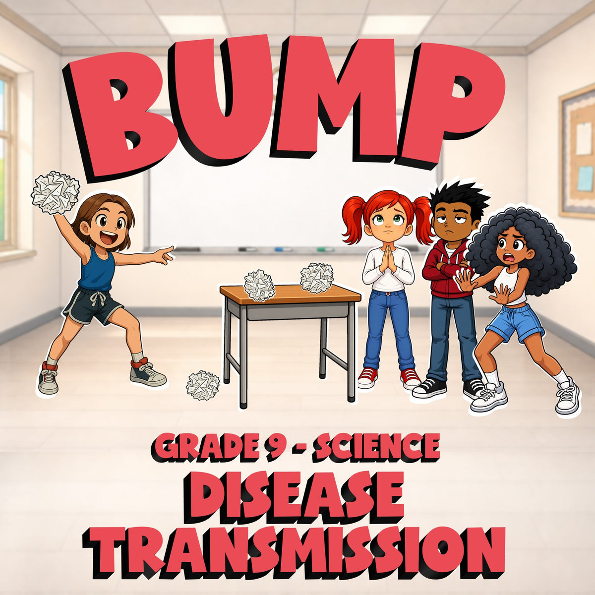 Disease Transmission BUMP Science Game - No Prep Grade 9 Review Activity