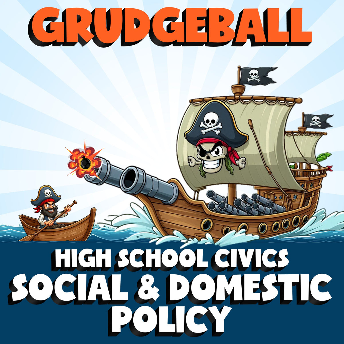 Social & Domestic Policy GRUDGEBALL Civics Game - No Prep Review Activity