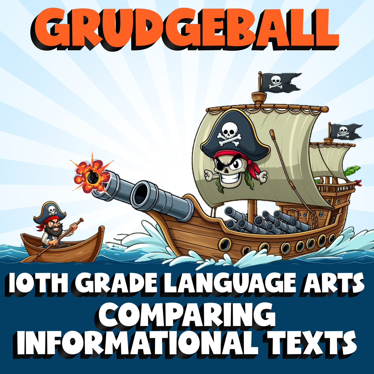 Comparing Informational Texts GRUDGEBALL ELA Game - No Prep Grade 10 Review