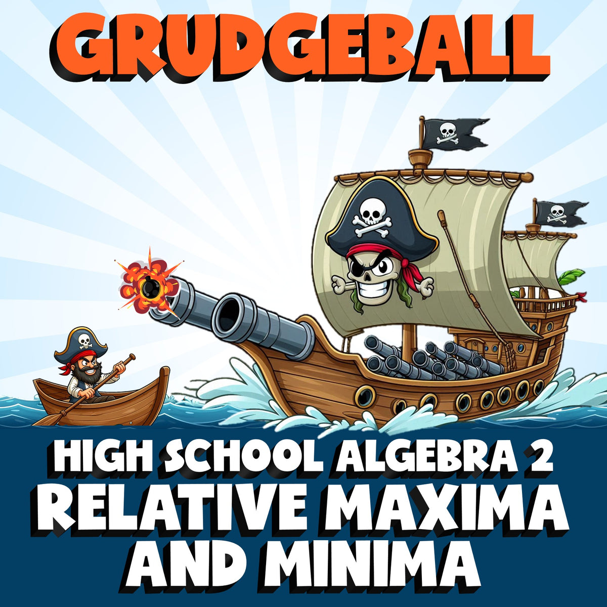 Relative Maxima and Minima GRUDGEBALL Math Game - No Prep Algebra 2 Review