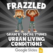 Urban Living Conditions FRAZZLED Socials Game - No Prep Grade 8 Review Activity