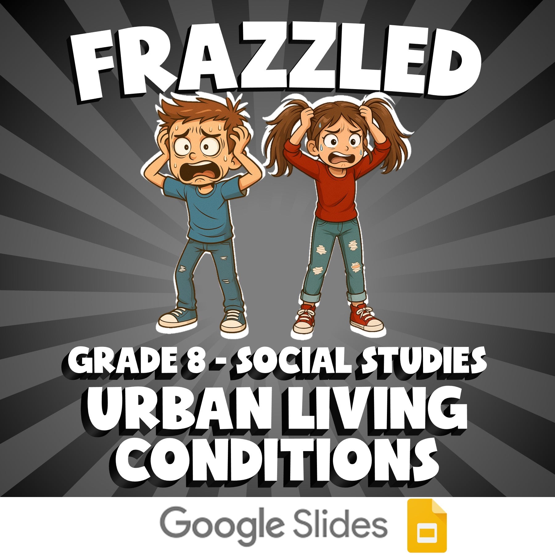 Urban Living Conditions FRAZZLED Socials Game - No Prep Grade 8 Review Activity