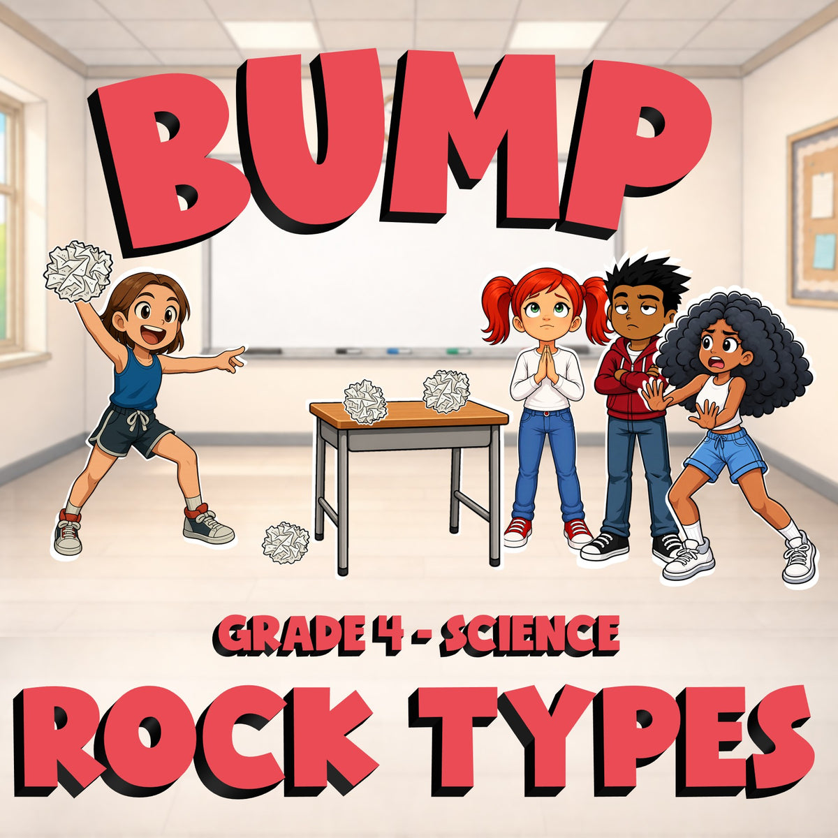 Rock Types BUMP Science Game - No Prep Grade 4 Review Activity