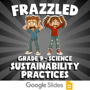 Sustainability Practices FRAZZLED Science Game - No Prep Grade 9 Review Activity