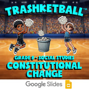 Constitutional Change TRASHKETBALL Socials Game - No Prep Grade 8 Review